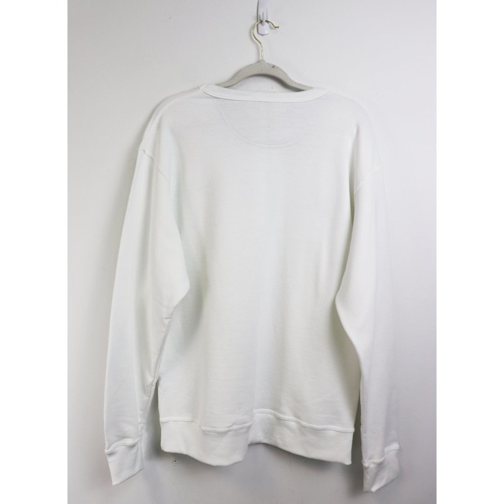 NWT Champion Powerblend Fleece Crew White Grey L - Picture 9 of 9